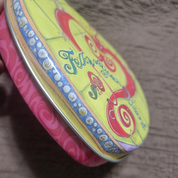 Brighton Large Metal Tin Follow Your Heart Trinket Jewelry Gift Box - Picture 2 of 9